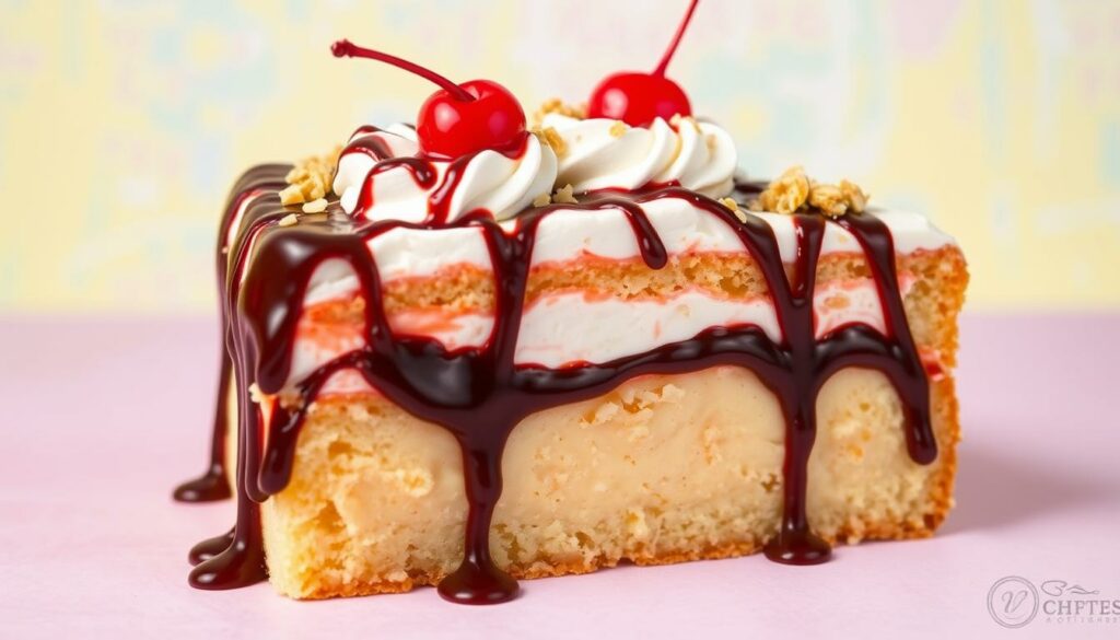unique features of Banana Split Cake