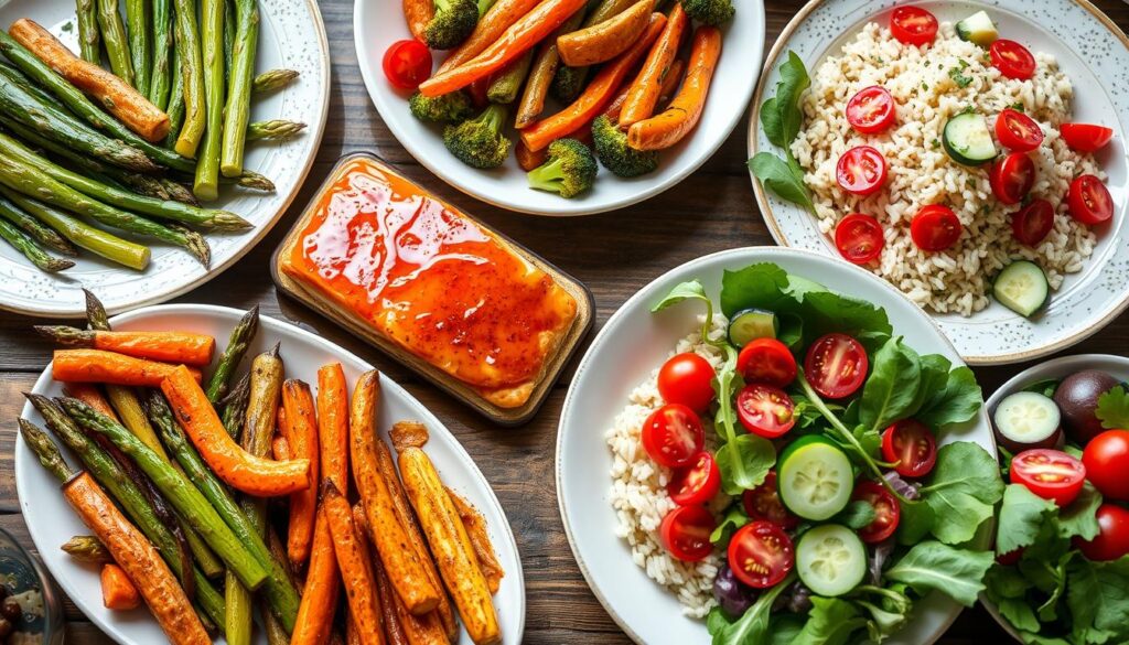 vegetable sides, rice dishes, salad pairings